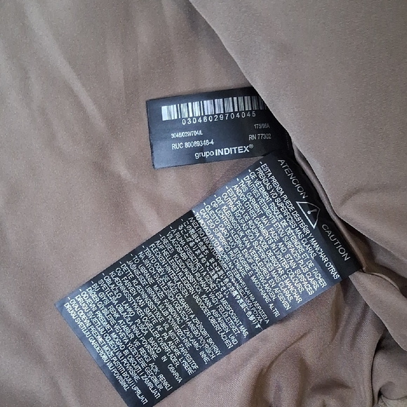 Zara Women's Brown Leather Jacket - Picture 5 of 7